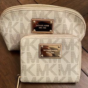 Michael Kors wallet and cosmetic bag